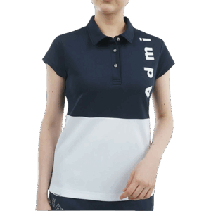 Admiral Golf Women's Kanoko Blocking Cap Sleeve Polo Shirt