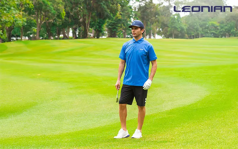 man with golf cap.