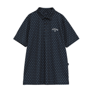 Callaway Men's Mini Flower Print Short Sleeve Polo Shirt