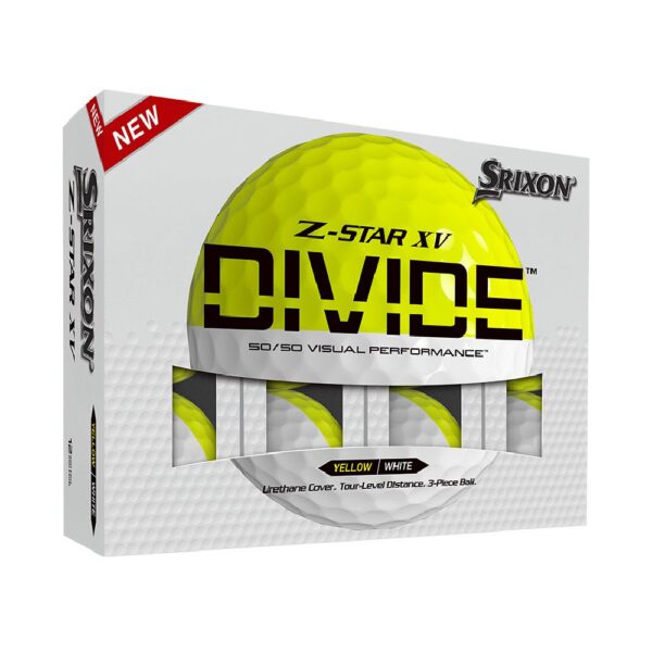 Srixon Z-Star XV Divide Golf Ball (White/Yellow)