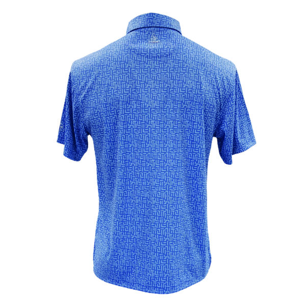 Performance Gear (PG) Men Golf Shirt PGST2410 Maze Blue Grey - Image 2