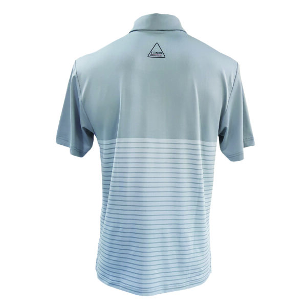 Performance Gear (PG) Men Golf Shirt PGVR2404 Stripe - Light Grey - Image 2