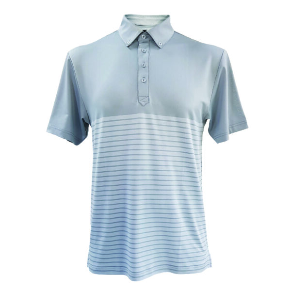 Performance Gear (PG) Men Golf Shirt PGVR2404 Stripe - Light Grey