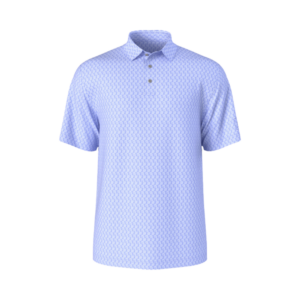 PGA Tour All-Over Micro Jacquard  Polo Shirt - HYDRANGEA