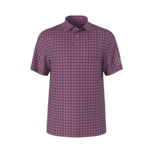 PGA Tour All-Over Motion Geo Print Polo Shirt - DARK PURPLE