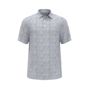PGA Tour All-Over Micro Floral Print Polo Shirt - WHITE